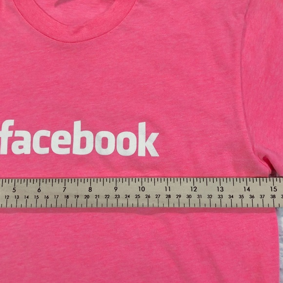 FACEBOOK Neon Pink Promo Tee T-Shirt Size XS - Picture 4 of 8